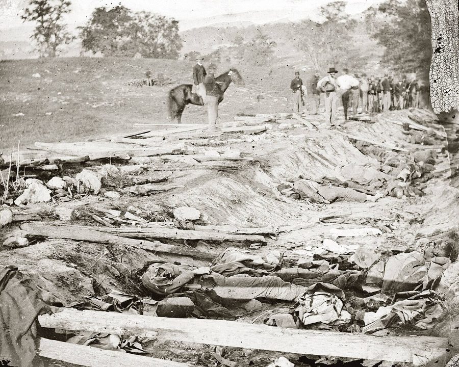 Confederate dead in Bloody Lane