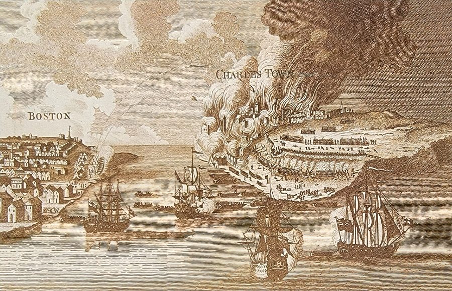 Attack on Bunker Hill, with the burning of Charlestown