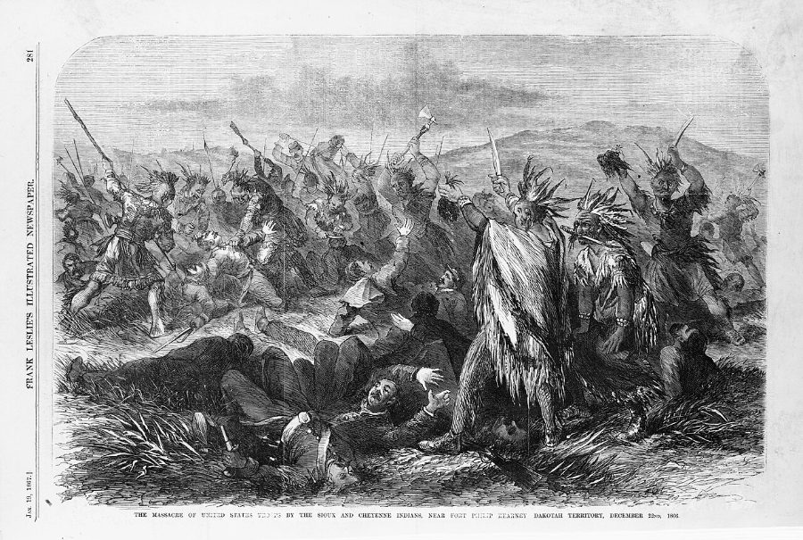"The Massacre of United States troops..." (1867)