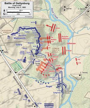 Jespersen map: Day3 Culp's Hill Morning