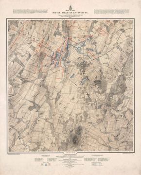 Bachelder survey map (1876), day 1