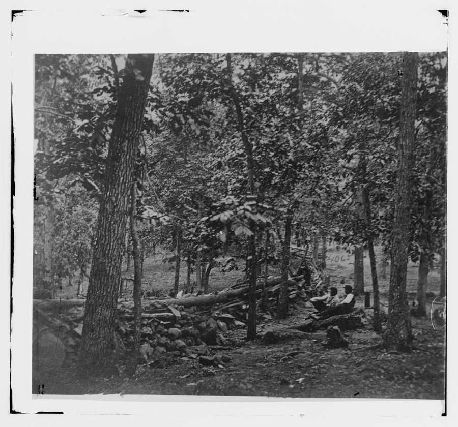 Union breastworks on Culp's Hill