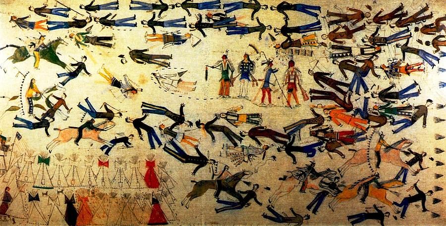 Kicking Bear's painting of the battle