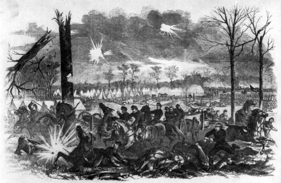 Retreat of Dresser's battery